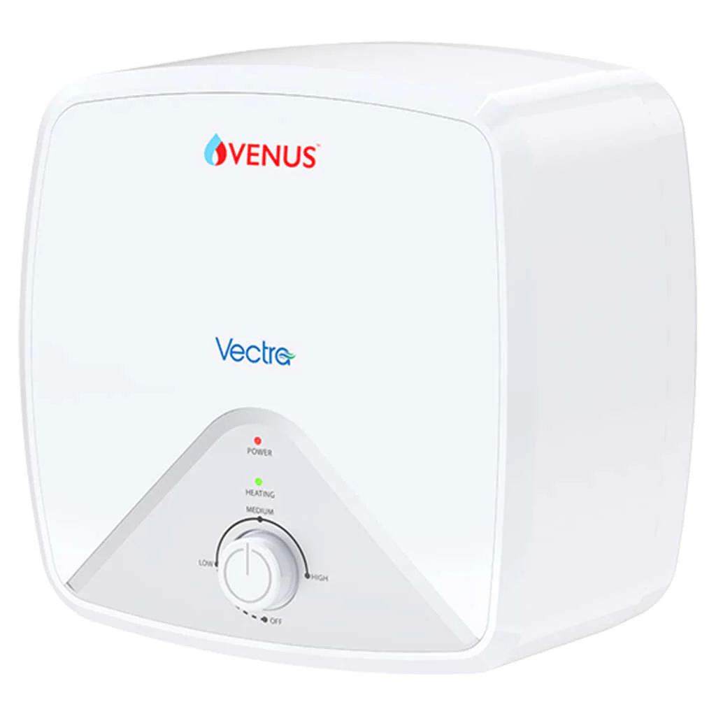 Venus Vectra Storage Water Heater 10 Litre White Silver Sparkle 10VS