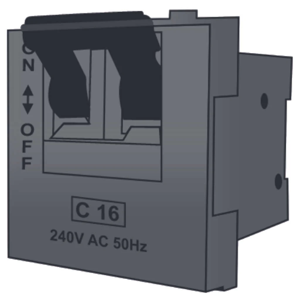 Veto Vyoma Double Pole MCB 16A-32A Mat Grey