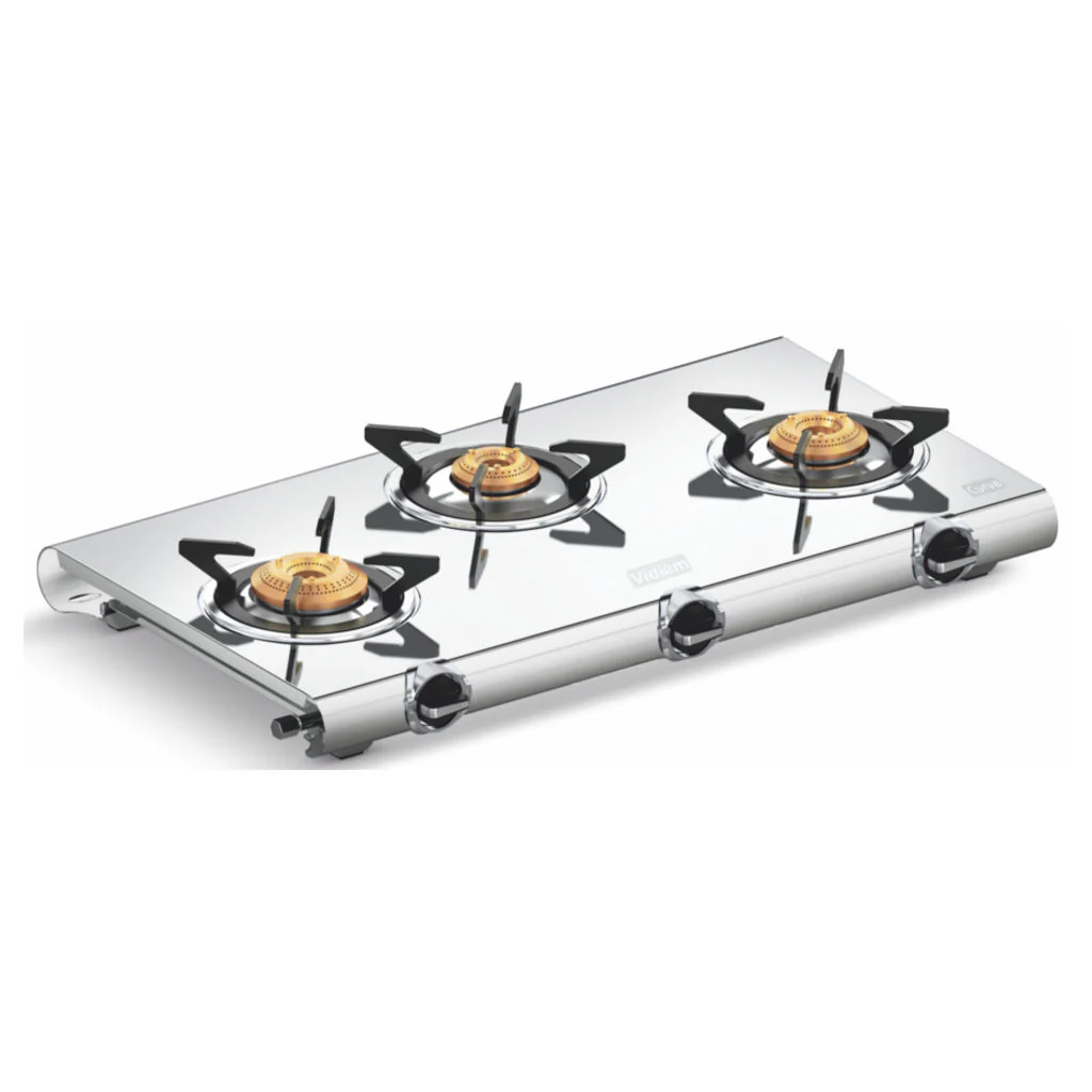 Vidiem Curve Stainless Steel Gas Stove 3 Burner - Image 2