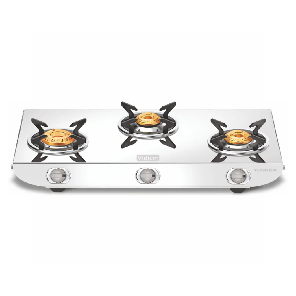 Vidiem Tusker Stainless Steel Gas Stove 3 Burner