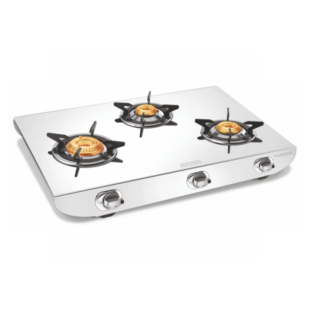 Vidiem Tusker Stainless Steel Gas Stove 3 Burner - Image 2