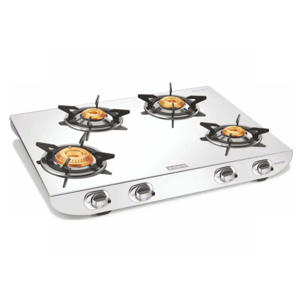 Vidiem Tusker Stainless Steel Gas Stove 4 Burner - Image 2