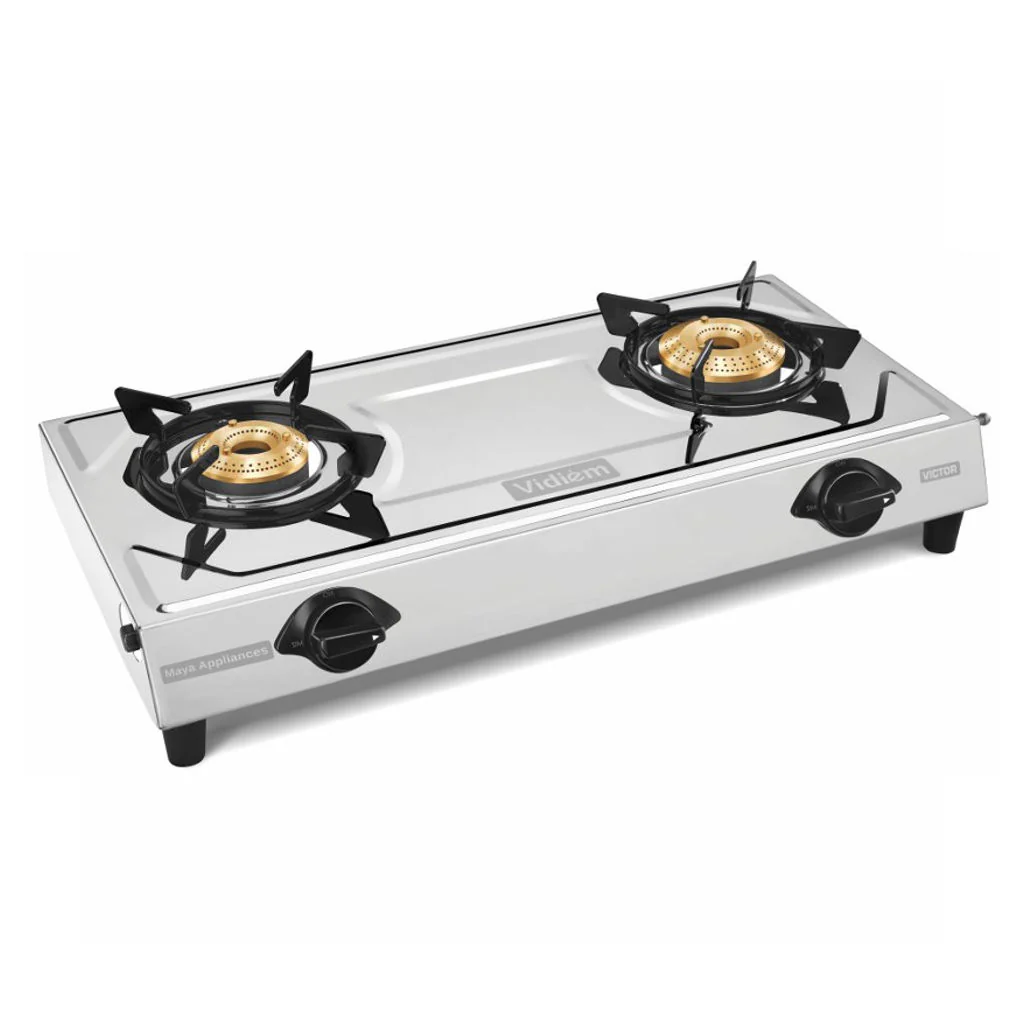 Vidiem Victor Jumbo Stainless Steel Gas Stove 2 Burner - Image 2