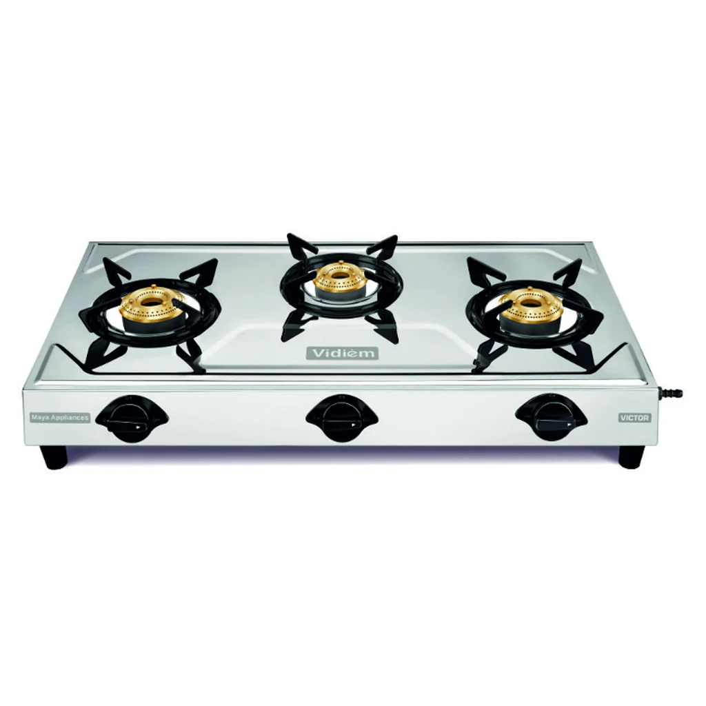 Vidiem Victor Stainless Steel Gas Stove 3 Burner