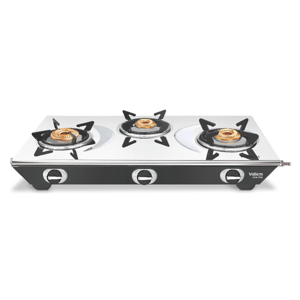 Vidiem Viva Pro Stainless Steel Gas Stove 3 Burner