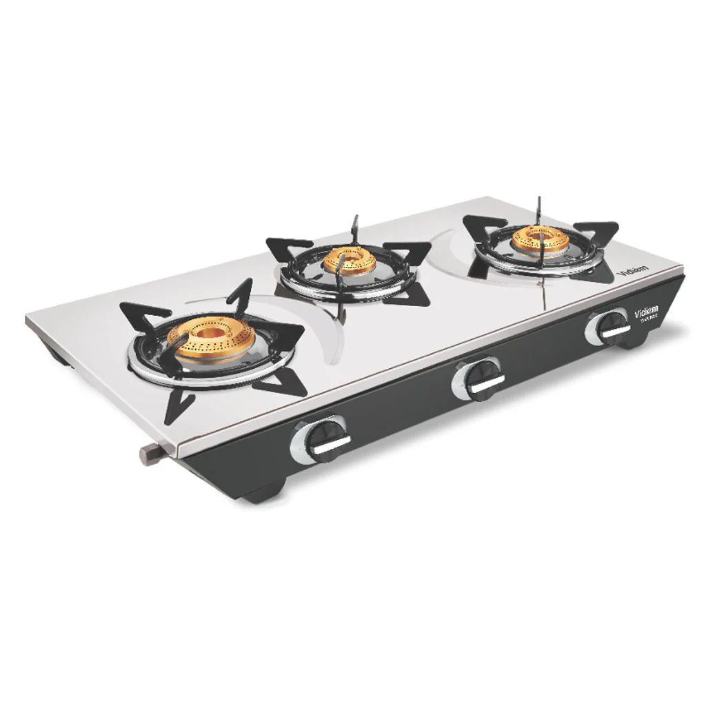 Vidiem Viva Pro Stainless Steel Gas Stove 3 Burner - Image 2